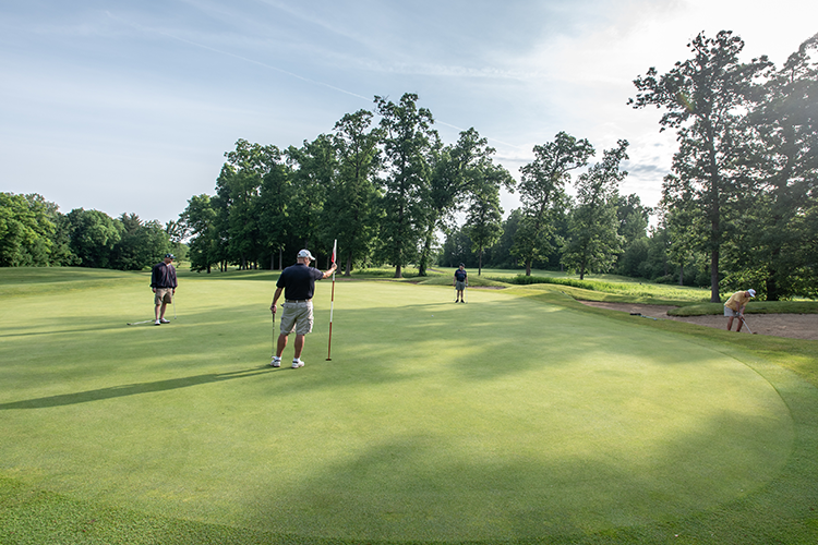 golfers on golf course